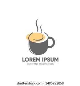 coffee logo design vector,the concept of cappuccino
