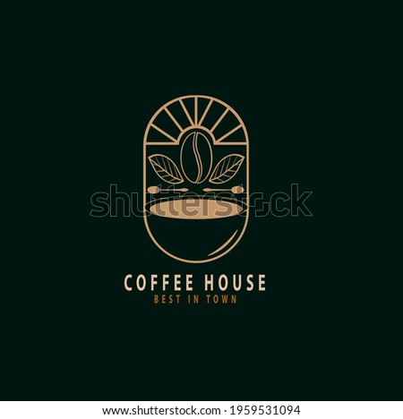 The coffee logo is designed with a classic but luxurious line