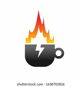 Coffee logo with electric theme