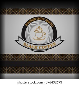Coffee logo emblem retro design template