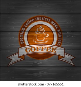 Coffee logo emblem retro design template