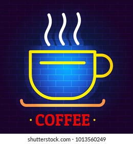 Coffee logo. Flat illustration of coffee vector logo for web