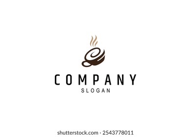 coffee logo with flat vector design style