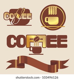 coffee logo, font label