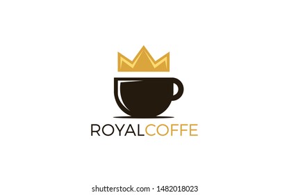 Coffee logo forms a cup with crown symbol