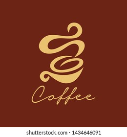 Coffee Logo glass simple elegant cafe