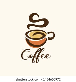 Coffee Logo glass simple elegant cafe