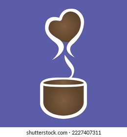 coffee logo with heart shape