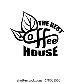Coffee logo for coffee house or shop. Vector badge or logotype.