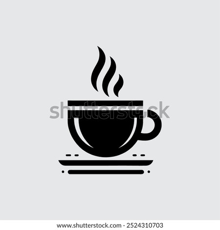 coffee logo icon cup hot black eps