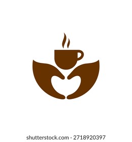 coffee logo icon. hand coffee cup design