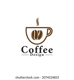 coffee logo icon line art vector template.