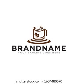 Coffee logo icon vector. Cafe logo design on trendy logo. Modern design coffee shop logo template.