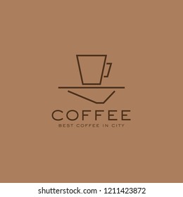 Coffee logo, icon. Vector illustration.
