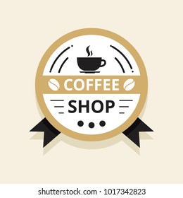 Coffee logo illustration.