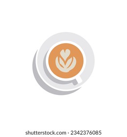 Coffee logo illustration, design cafe menu, hipster grunge vector background.
