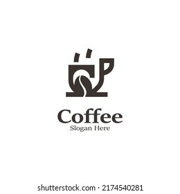 Coffee logo image. Creative vector design idea illustration
