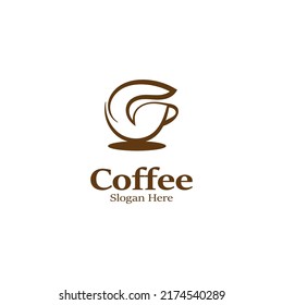 Coffee logo image. Creative vector design idea illustration