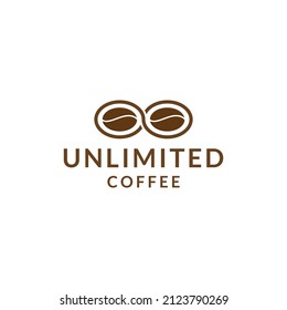 Coffee Logo With Infinity Symbol Icon