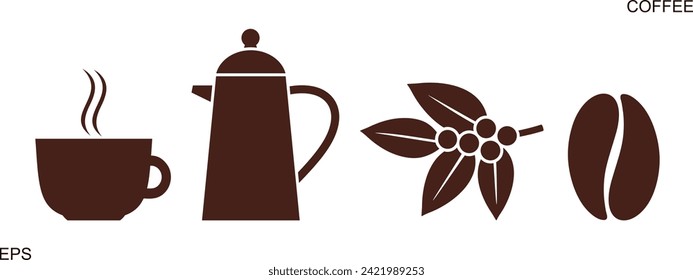 Coffee logo. Isolated coffe on white background