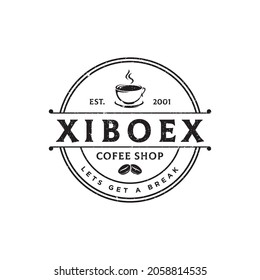 Coffee logo and label. Coffee logo template. Caffeine logotype. Retro vintage coffee badge. Vector illustration Template