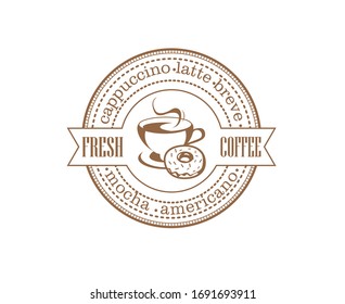 Coffee Logo labels for t-shirt design 