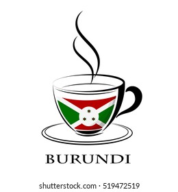 coffee logo made from the flag of burundi