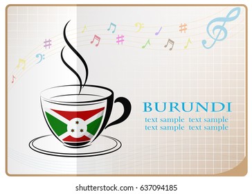 coffee logo made from the flag of burundi