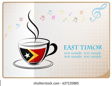 coffee logo made from the flag of East Timor
