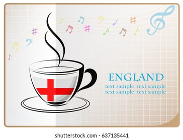 coffee logo made from the flag of England