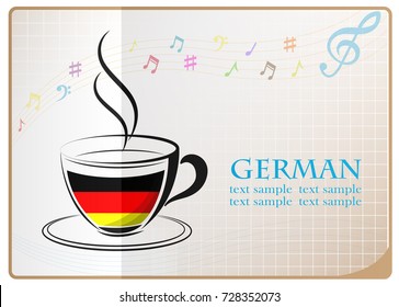 coffee logo made from the flag of German
