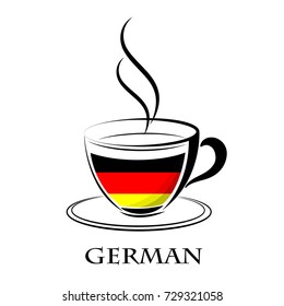 coffee logo made from the flag of German