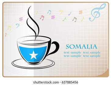 coffee logo made from the flag of Somalia