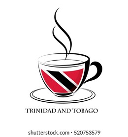 coffee logo made from the flag of Trinidad and Tobago