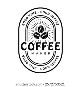 Coffee logo maker design vector