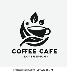 Coffee Logo. Middle East Arabica Coffee. Leaf coffee
