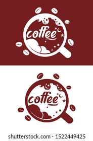 coffee logo with night sky
