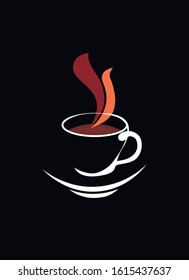 Coffee logo on a brown background