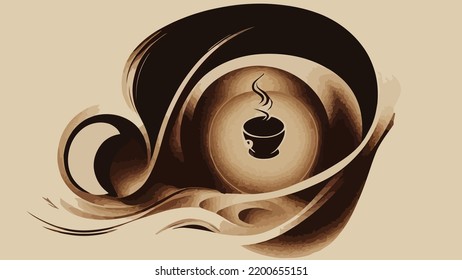 coffee logo on isolated background
