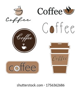 Coffee logo options, coffee vector images