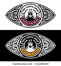 Coffee logo for packing. Vector layered
