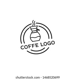 Coffee logo retro or badge style