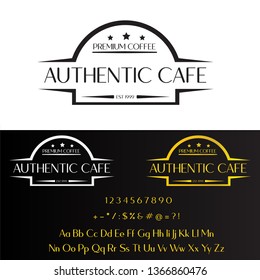coffee logo with retro design.