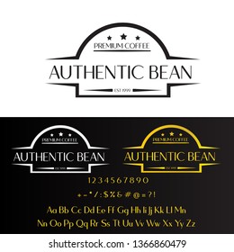 coffee logo with retro design.