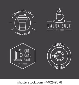 Coffee logo set. Logo for cafe. Coffee labels