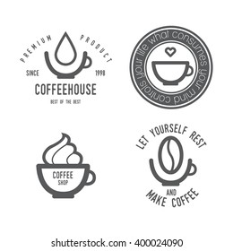 Coffee logo set. Design elements vector illustration