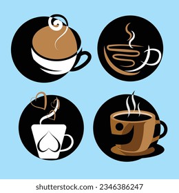 coffee logo set for trademark
