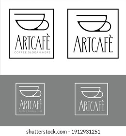 Coffee logo for a coffee shop or a classy coffee brand using the "A" letter as a stylized coffee cup