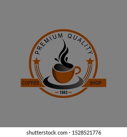 Coffee logo, Coffee Shop Logo Template. Coffee Cup or Tea Silhouette Isolated On White Background