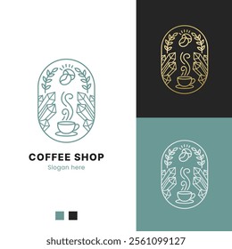coffee logo for coffee shops, coffee cafes and restaurants